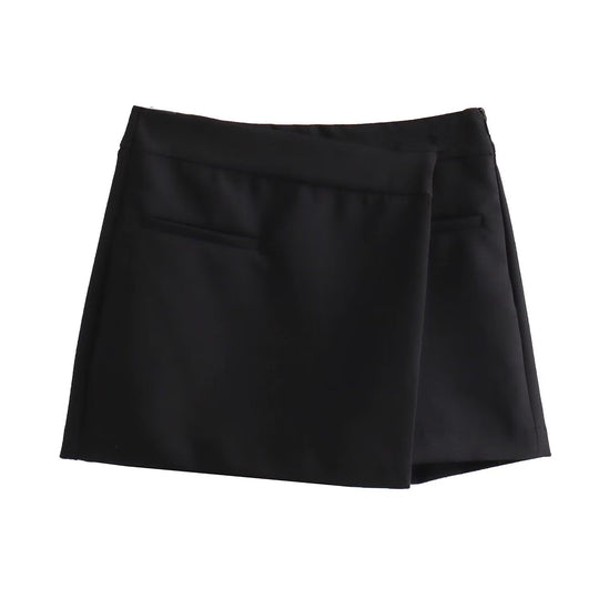 Damen eleganter Minirock mit subtilen Taschen und tailliertem Schnitt EB