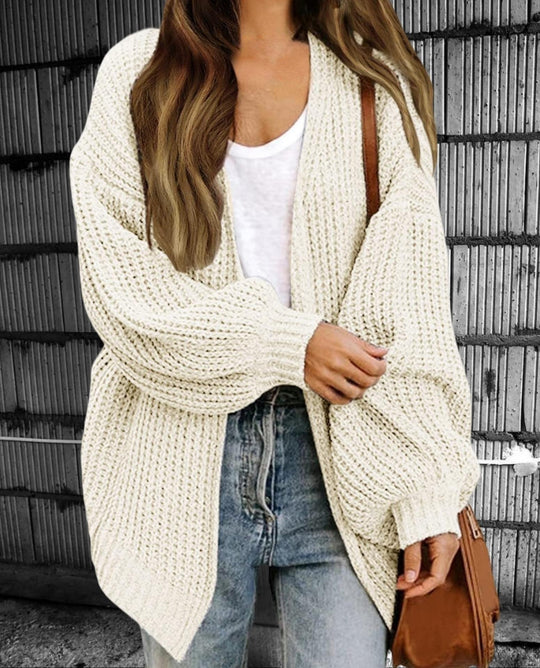 Damen Grobstrickjacke mit oversized Schnitt und lässigem Design EB