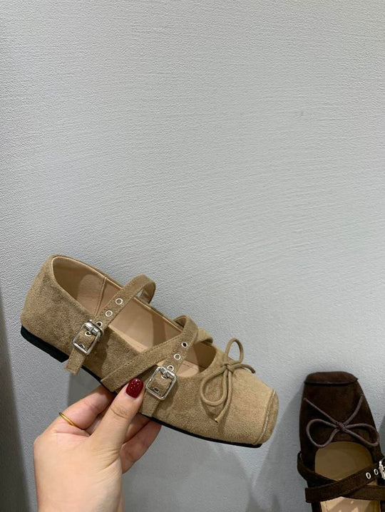 Damen Ballerinas mit dekorativem Riemchen und elegantem Design EB