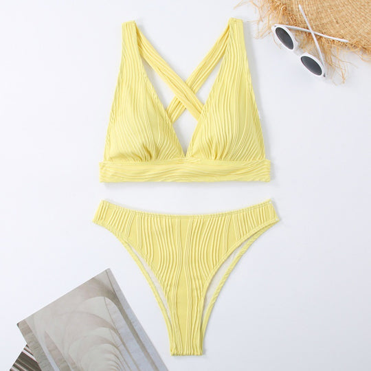 Damen Design Bikini mit gerafften Details EB
