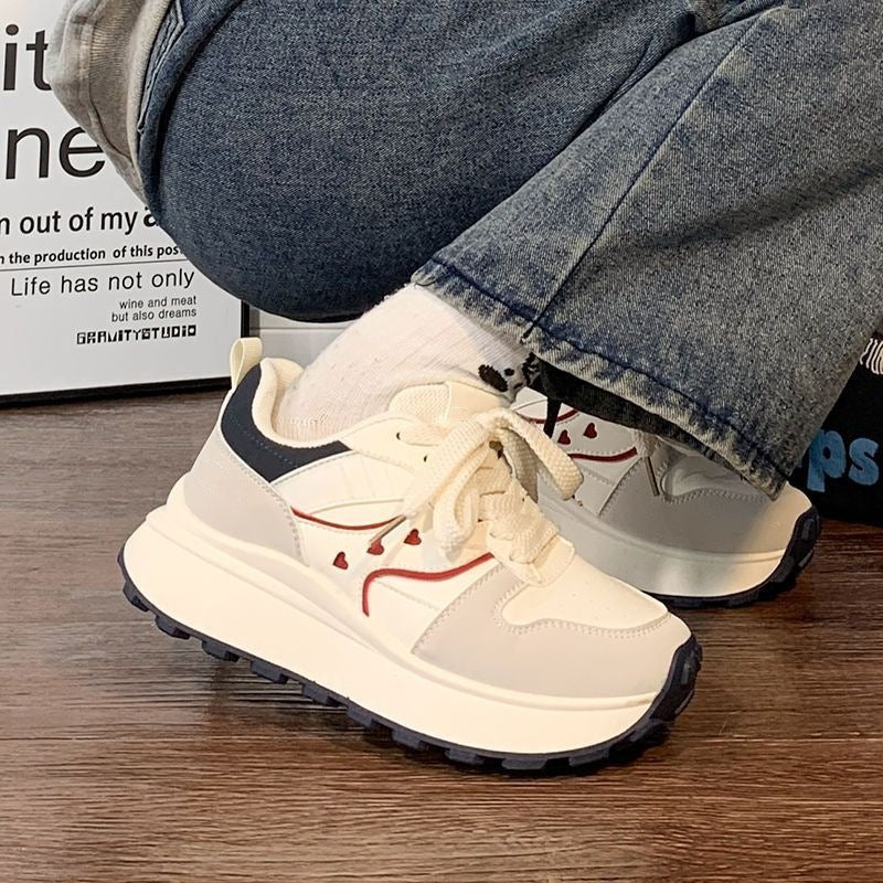 Damen Modische Chunky Sneakers mit trendiger Plateau-Sohle und sportlichem Design EB