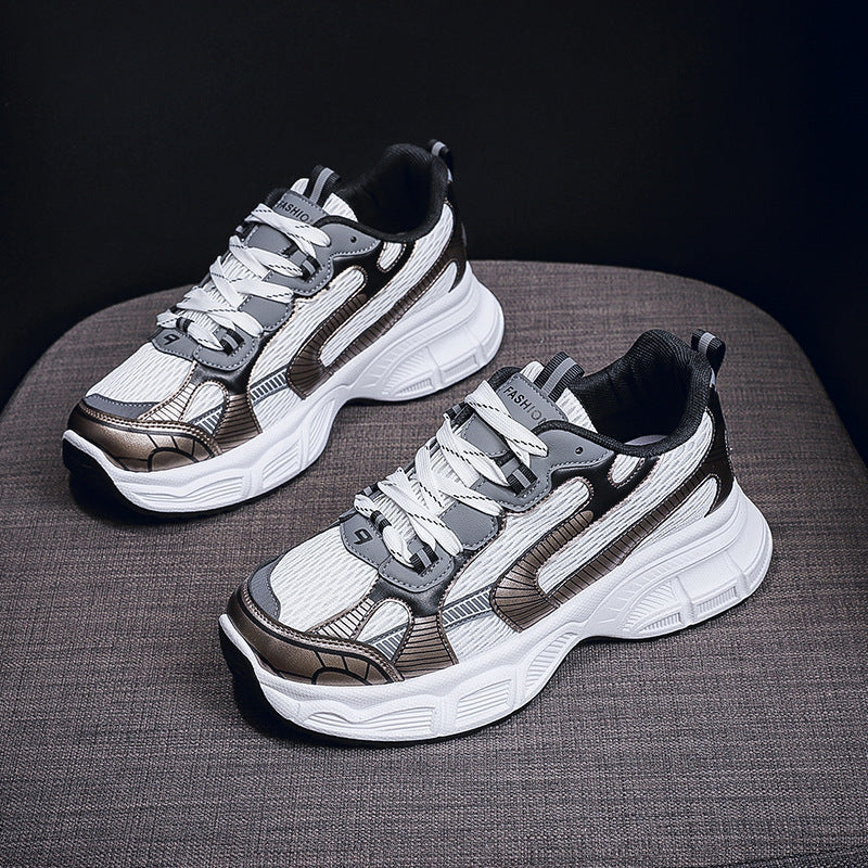 Damen Sportliche Chunky Sneakers mit dämpfender Sohle und atmungsaktivem Obermaterial EB