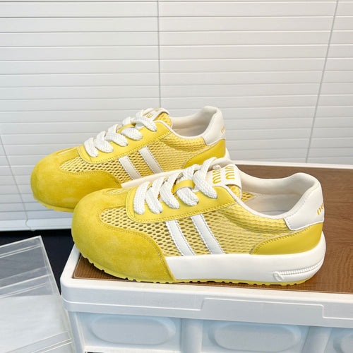Damen Atmungsaktive Sportliche Sneakers mit innovativem Mesh- und Kunstlederdesign EB