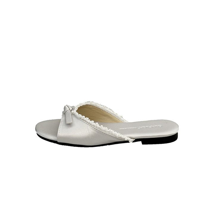 Damen elegante Sandalen mit zarter Schleifenverzierung EB