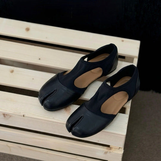 Damen Elegante und trendige Halbschuhe mit einzigartigem Zehen-Design EB