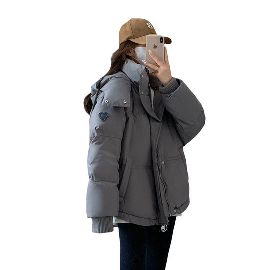 Damen Wattierte Winterjacke mit großzügigem Schnitt und hohem Kragen EB