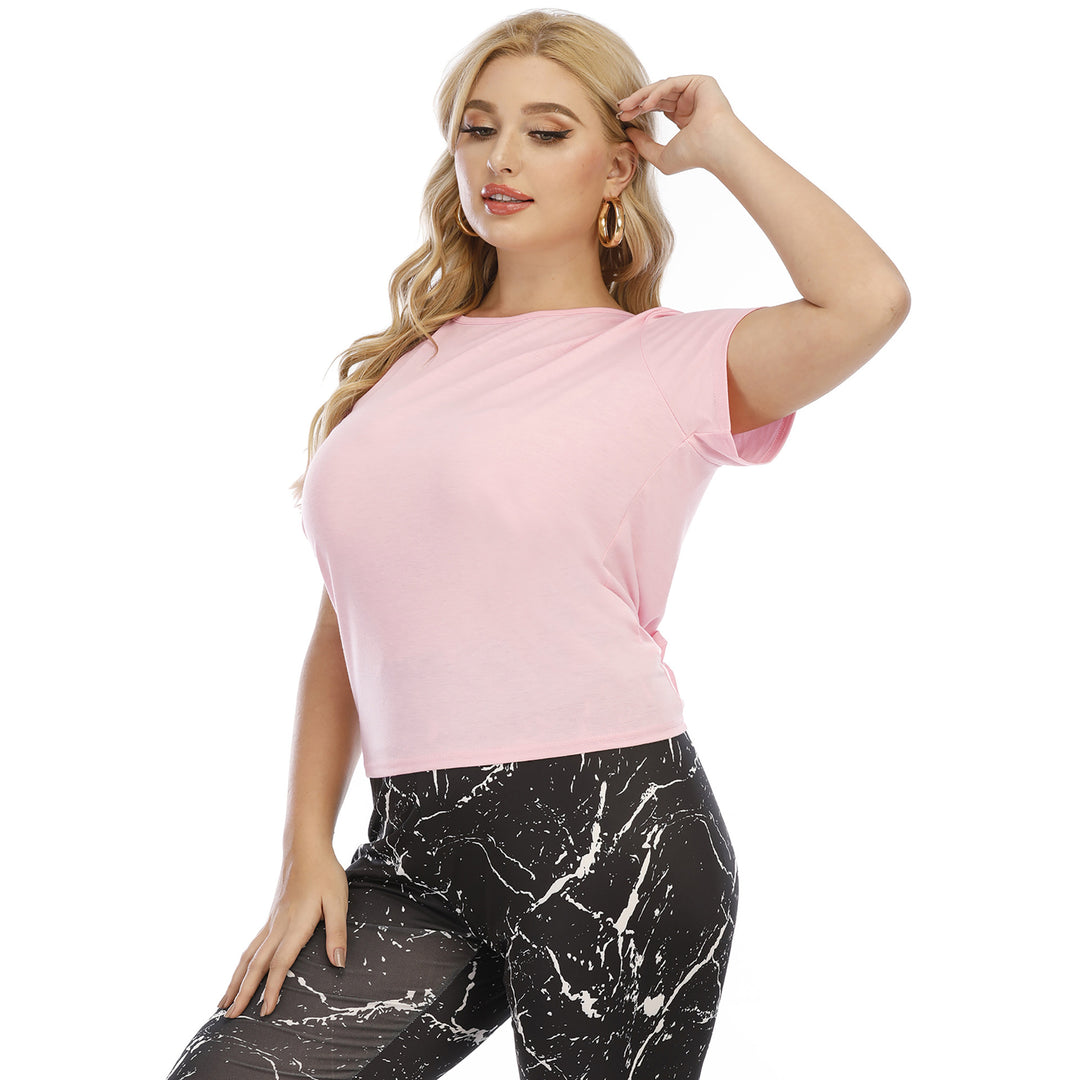 Damen lässiges T-Shirt mit bequemen Schnitt und atmungsaktiver Baumwolle EB