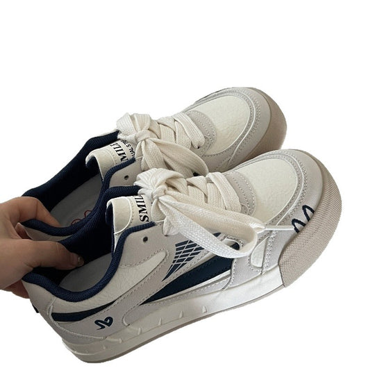 Damen modische Sneaker mit bequemer Schnürung EB
