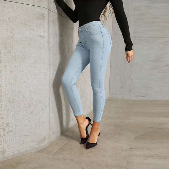 Damen Skinny Fit Jeans mit hohem Bund und ausgezeichneter Passform EB