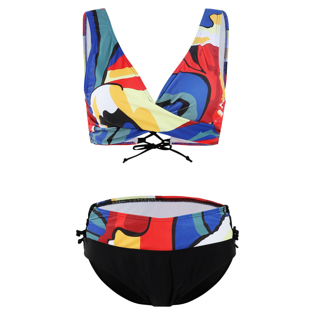 Damen Sportlicher Bikinis mit modischem Wickeldesign EB