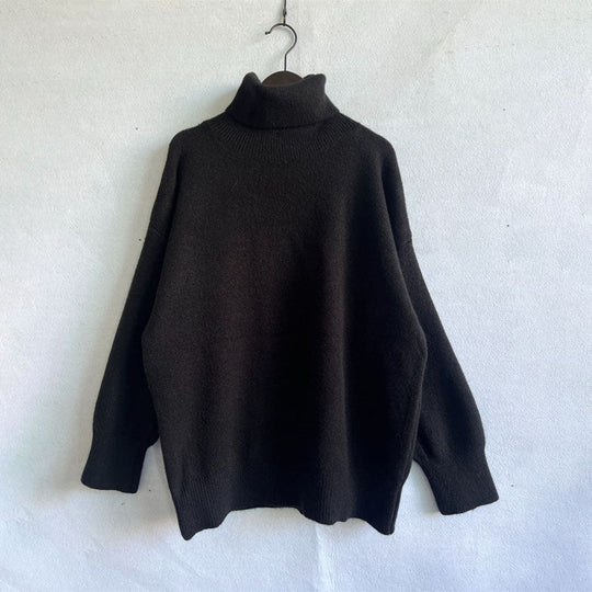 EB | Einfarbiger Warmer Strickpullover Für Alltag