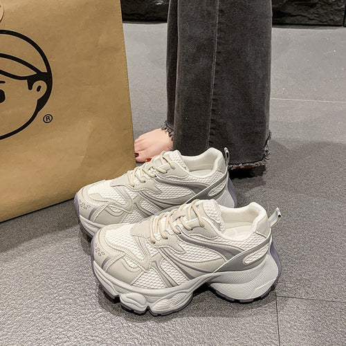 Damen Komfortable Lauf Sneakers mit atmungsaktivem mesh-Obermaterial und dämpfender Sohle EB