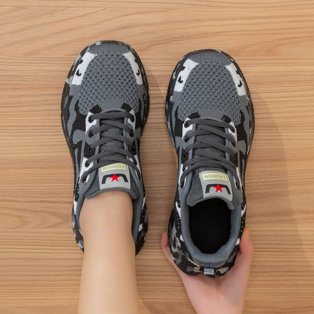 Damen Sportliche Sneakers mit extra dämpfender Sohle und atmungsaktivem Obermaterial EB