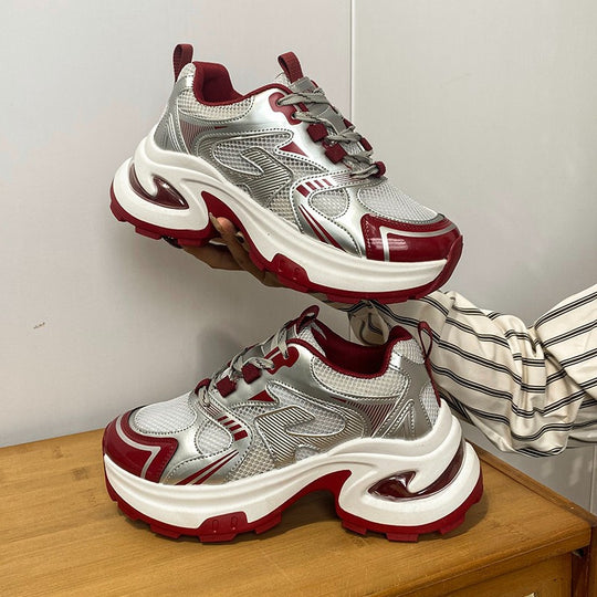 Damen Sportliche Sneakers mit atmungsaktiver Mesh-Oberfläche und stoßdämpfendem System EB