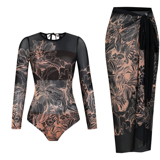 Damen Palazzo-Hose mit floralem Design und elastischem Bund EB