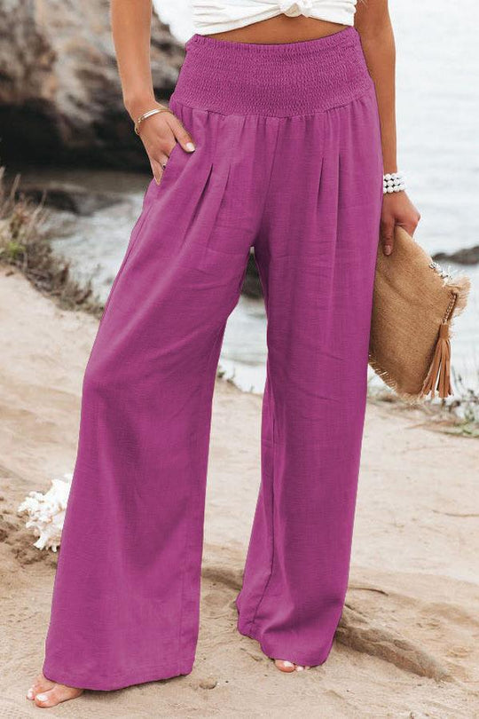Damen Weite Leinenhose EB