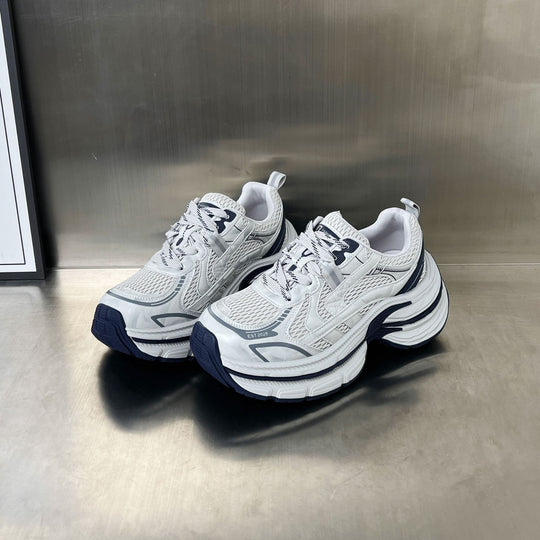 Damen trendige Sneakers mit ausgeglichener Dämpfung und atmungsaktiver Mesh-Oberfläche EB