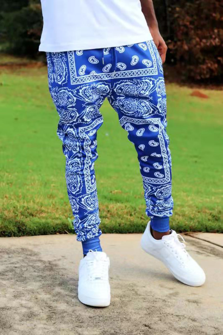 Herren Cargo-Jogginghose im extravaganten Paisley-Muster EB