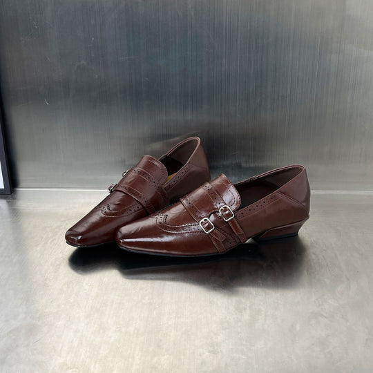 Damen elegante Slipper mit modischen Schnallen EB
