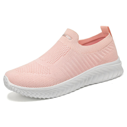 Damen Luftige Slip-On Sneakers mit flexiblem Strickoberteil EB