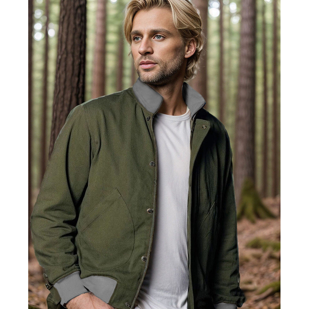 Herren leichte Steppjacke mit praktischen Seitentaschen und modernem Kragen EB