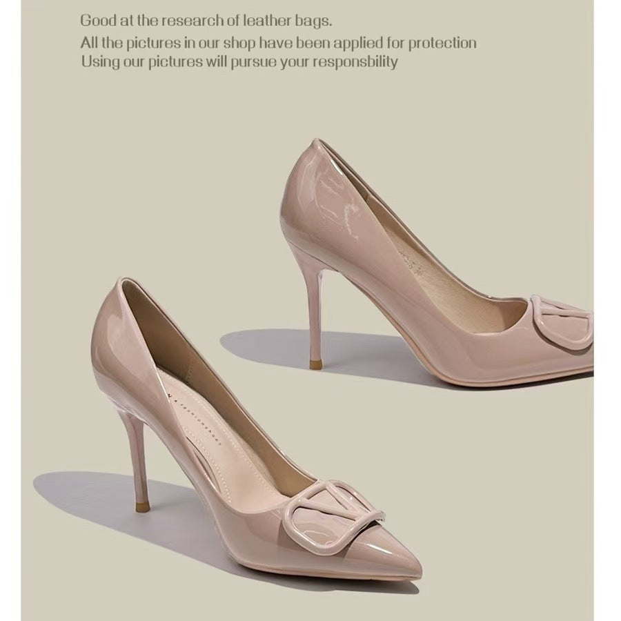 Damen elegante High Heels mit raffinierter Schleifenapplikation EB