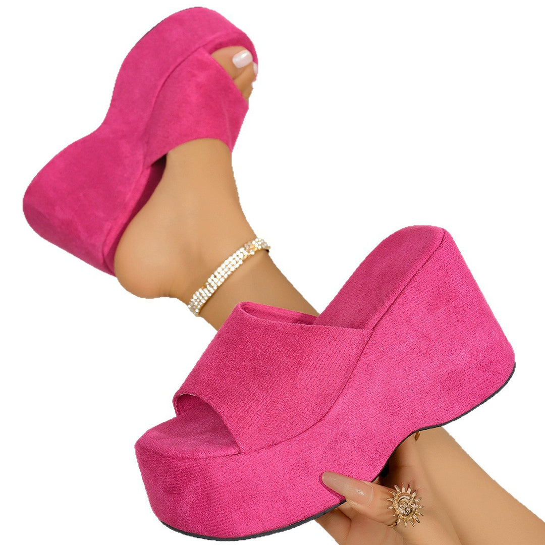 Damen Wedge-Sandalen mit modischem Plateau und geschlossenen Riemen EB