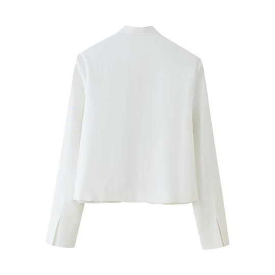 Damen elegante gestickte Blazerjacke mit floralem Design EB