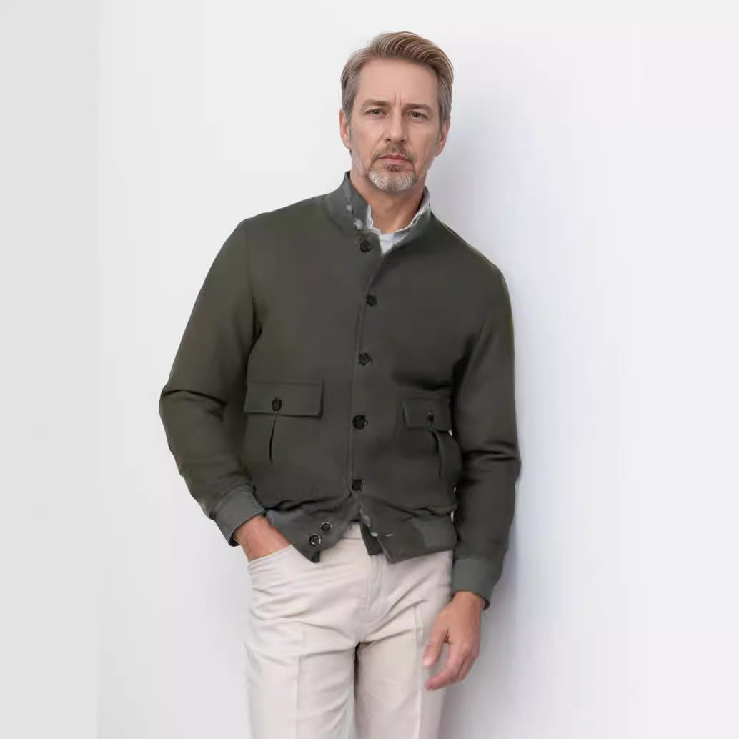 Herren modische Wolljacke mit warmem Innenfutter EB