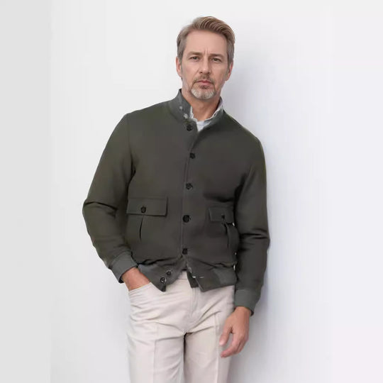 Herren modische Wolljacke mit warmem Innenfutter EB