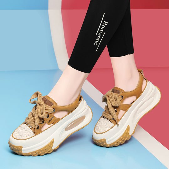 Damen Komfortable und stylische Sneakers mit atmungsaktiver Mesh-Oberfläche EB