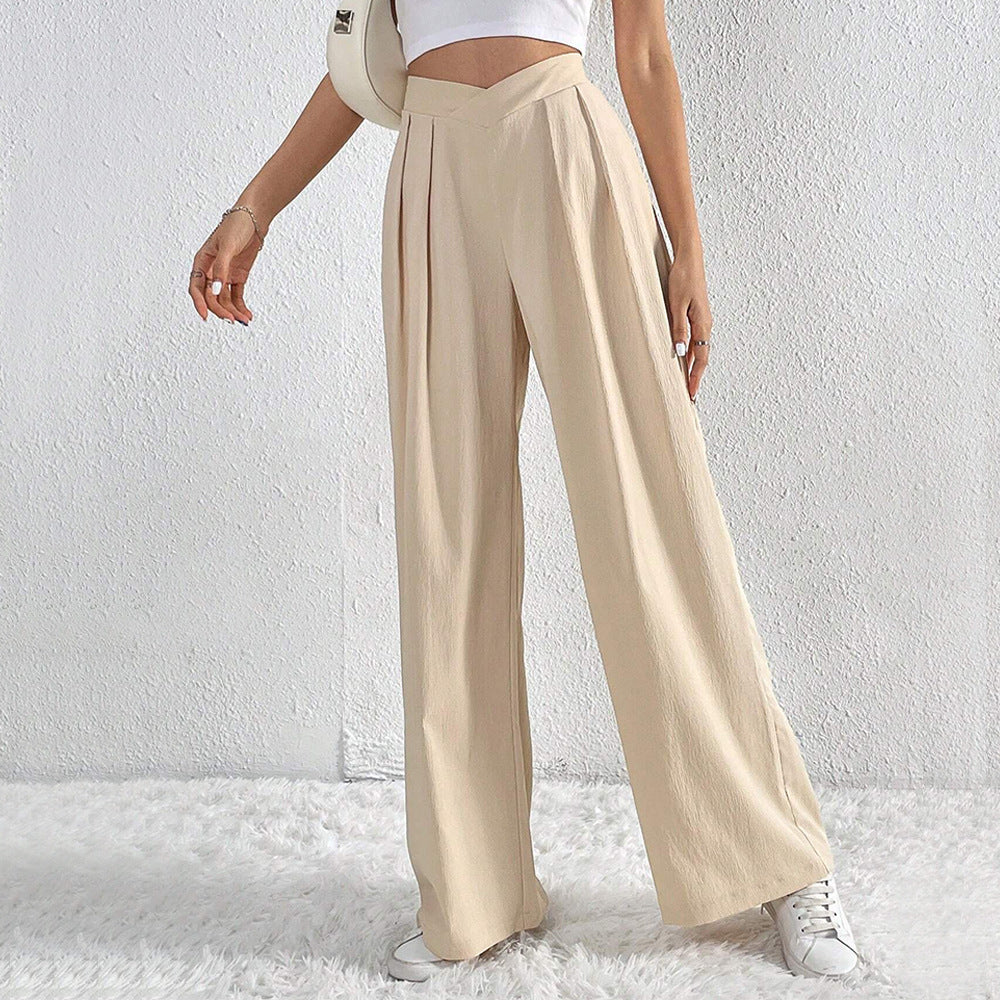 Damen hohe Bund Culotte-Hose mit Faltenlegung und weitem Bein Eichborn Berlin