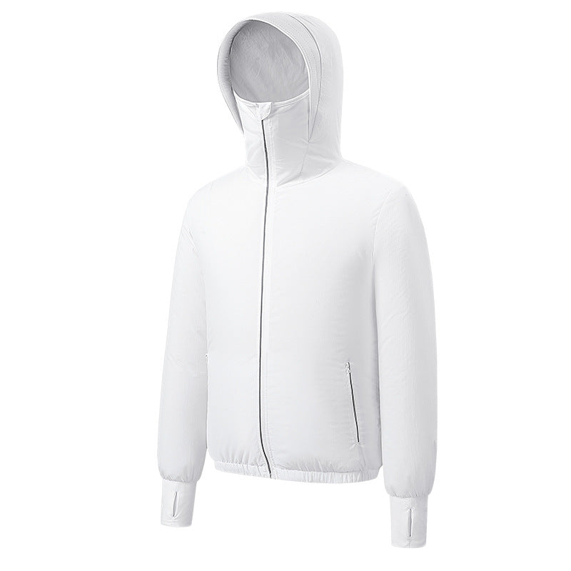Damen nan leichte Kapuzenjacke mit elastischem Saum und Daumenlochärmeln EB
