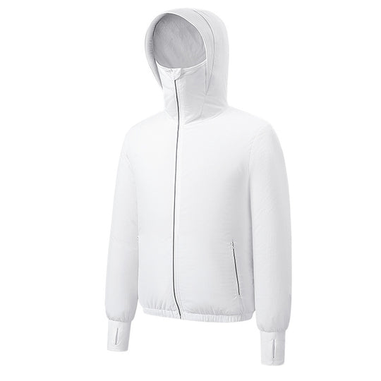 Damen nan leichte Kapuzenjacke mit elastischem Saum und Daumenlochärmeln EB