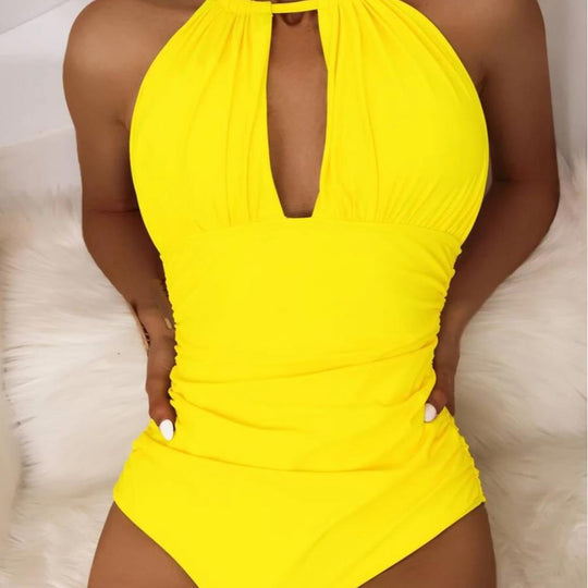 Damen Badeanzug mit schickem Halterneck-Design EB