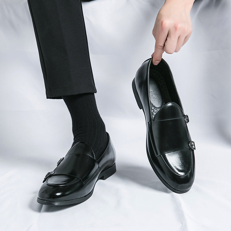 Damen Elegante Mokassins mit doppeltem Schnallenverschluss EB