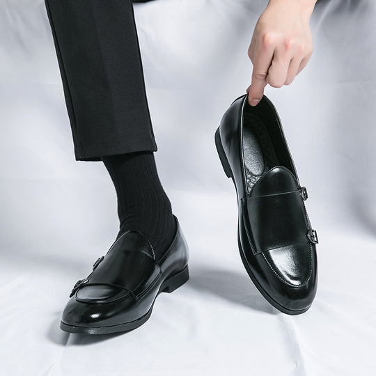 Damen Elegante Mokassins mit doppeltem Schnallenverschluss EB