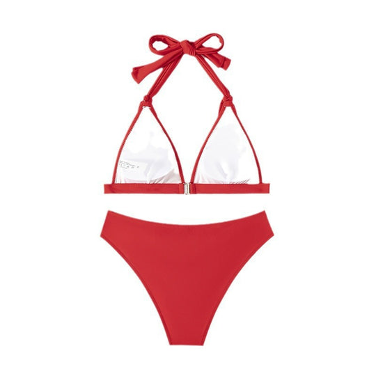 Damen Triangel-Bikini mit raffinierter Bunddetails EB