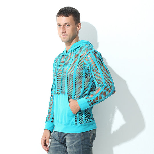 Damen Sportlicher Kapuzenpullover mit Luftmesh von EB