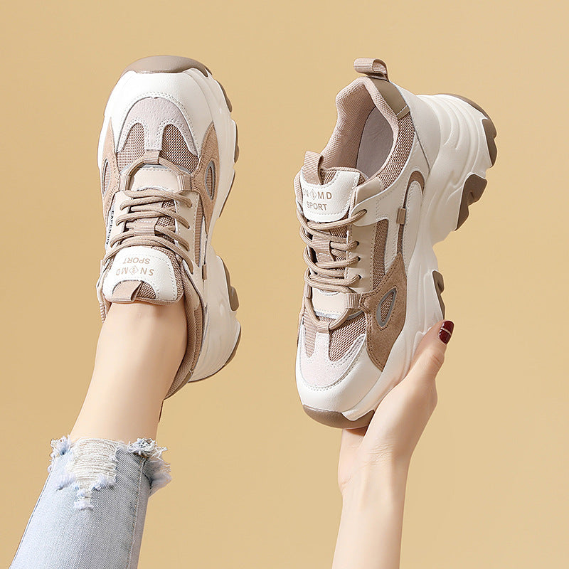 Damen Sportliche Chunky Sneakers mit atmungsaktiver Mesh-Oberfläche und rutschfester Sohle EB