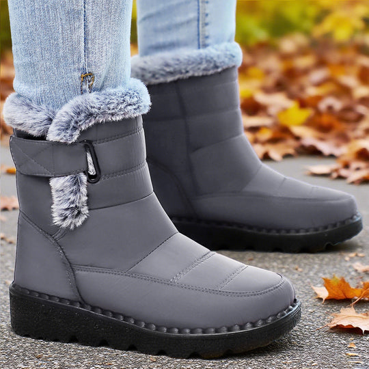 Damen Isolierte Winterstiefel mit weichem Innenfutter und praktischen Schnallen EB