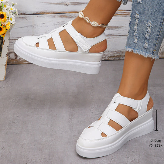 Damen Wedge-Sneaker mit verstellbaren Riemen und rutschfester Sohle EB