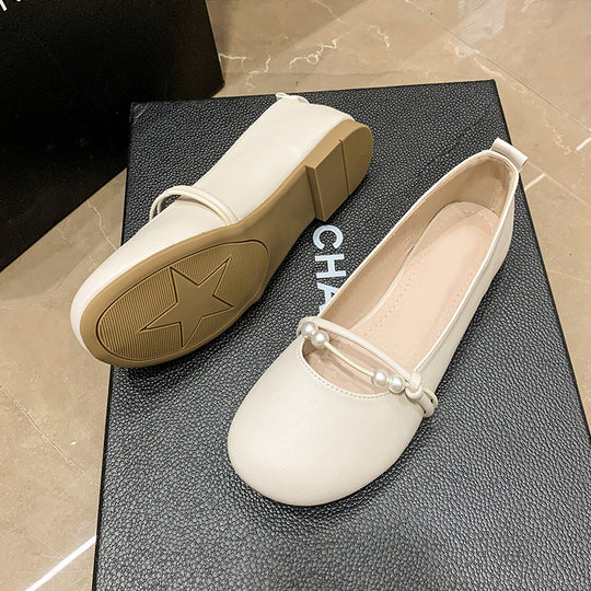 Damen Ballerinas mit eleganter Perlenapplikation und komfortablem Fußbett EB