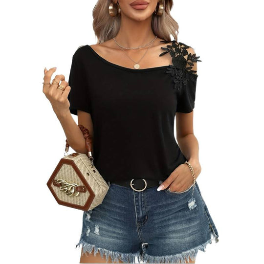 Damen Oberteil mit verspieltem floralen Design EB