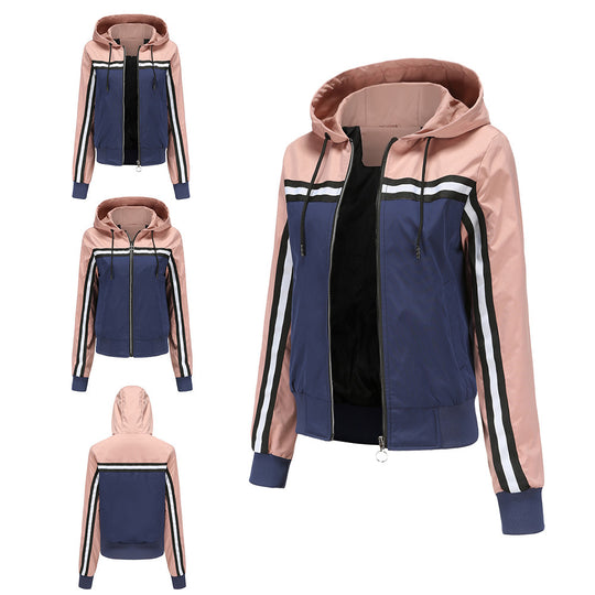 Damen sportliche Jacke mit modernen Streifenelementen EB