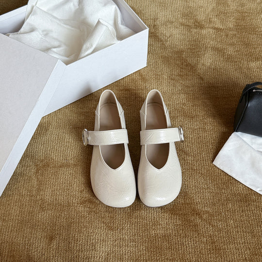 Damen elegante Ballerinas mit verstellbarem Riemen EB