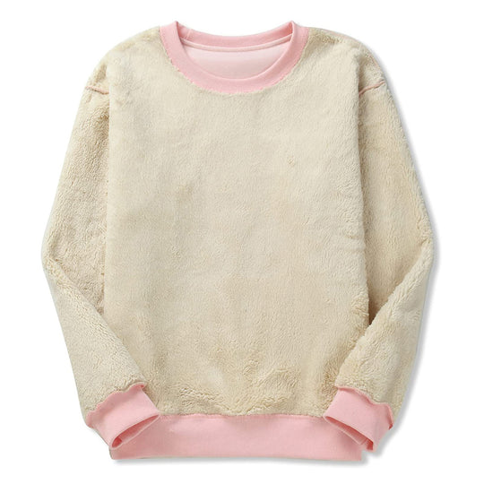 Damen Kuscheliger Sweatshirt mit weichem Innenfutter und Rundhalsausschnitt EB