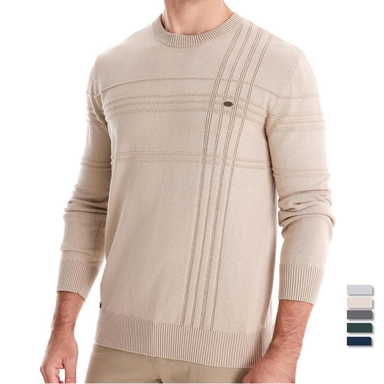 Herren Strickpullover mit modernem Strukturdesign und Komfortpassform EB