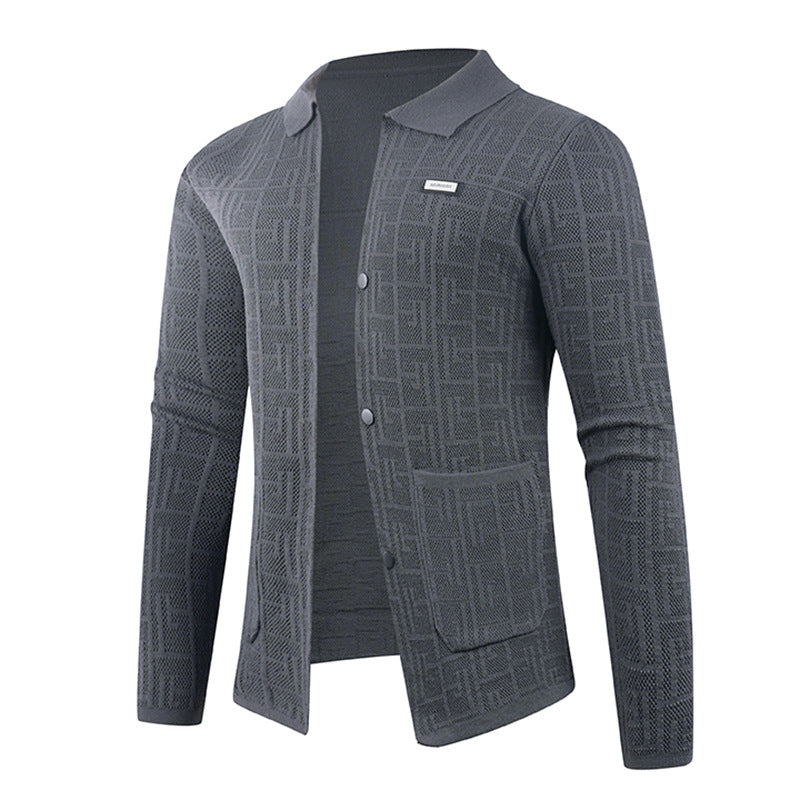 Herren modische Strickjacke mit einzigartigem Muster EB