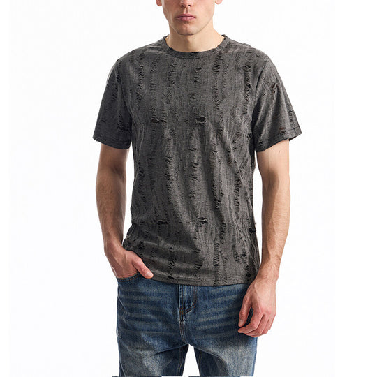 Herren T-Shirt mit modischem Strukturdesign und lässigem Vintage-Look EB